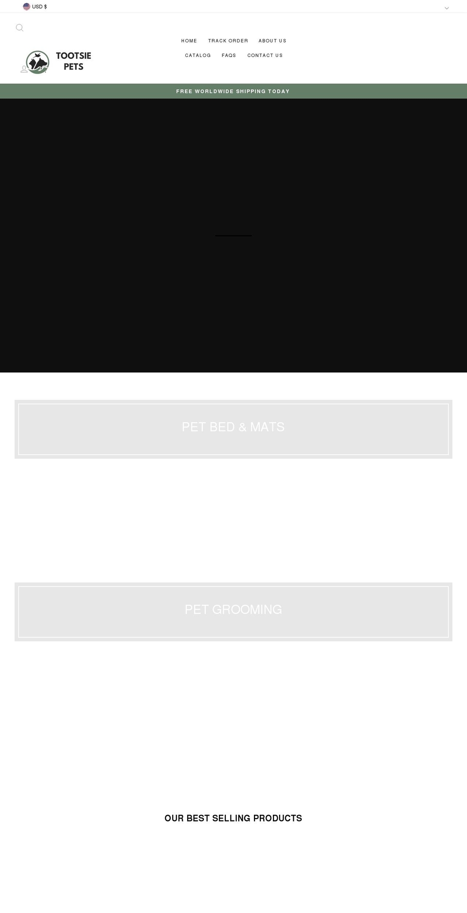 tootsiepets.com shopify website screenshot
