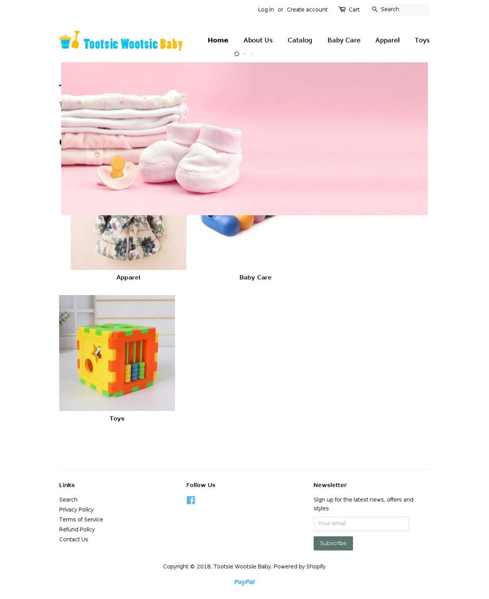 tootsiewootsiebaby.com — Shopify storefront screenshot