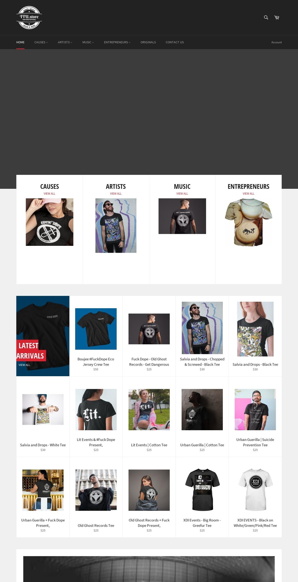 tooturntupparel.com — Shopify storefront screenshot