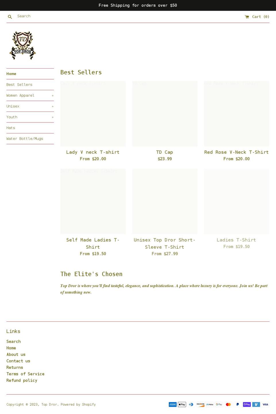 top-dror.com shopify website screenshot