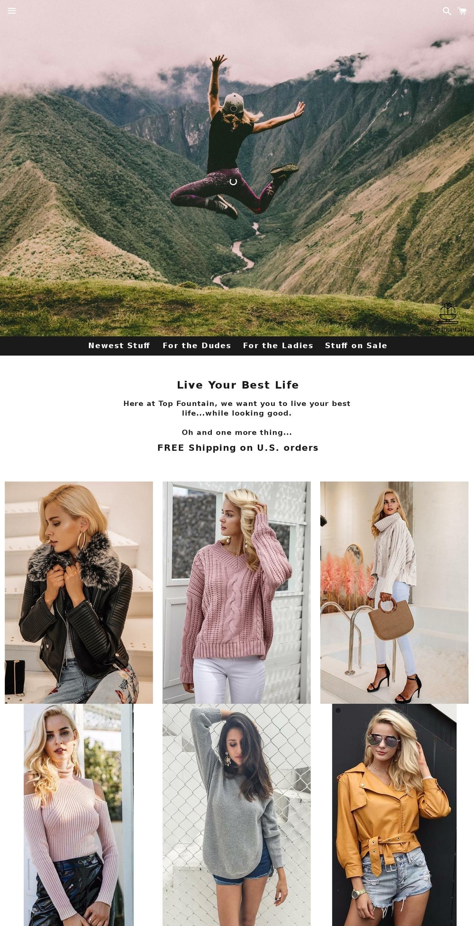 top-fountain.myshopify.com shopify website screenshot