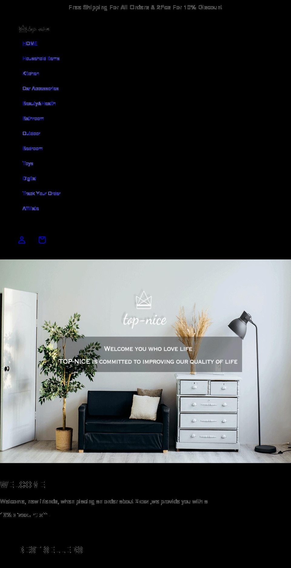 top-nice.com shopify website screenshot