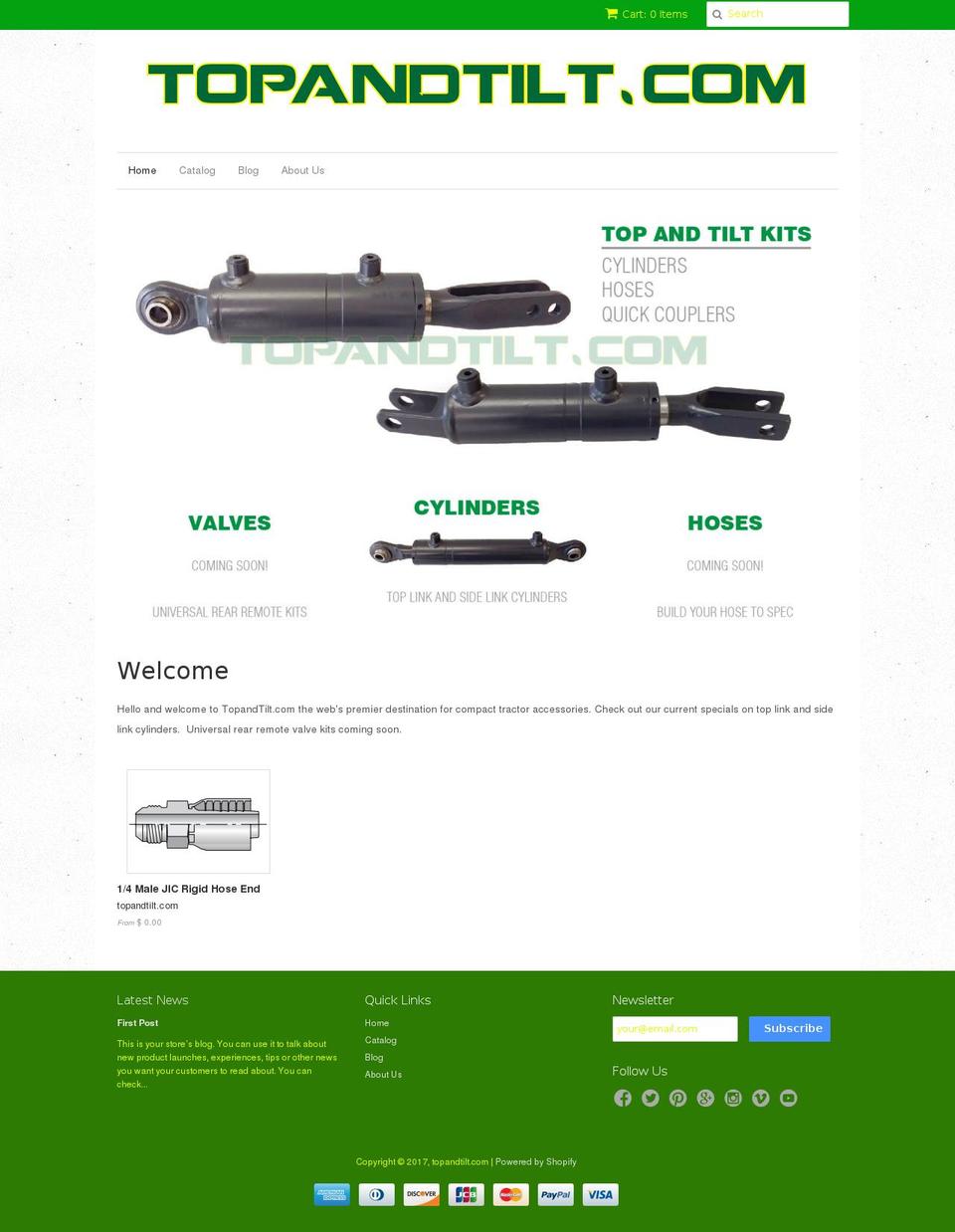 topandtilt.com shopify website screenshot
