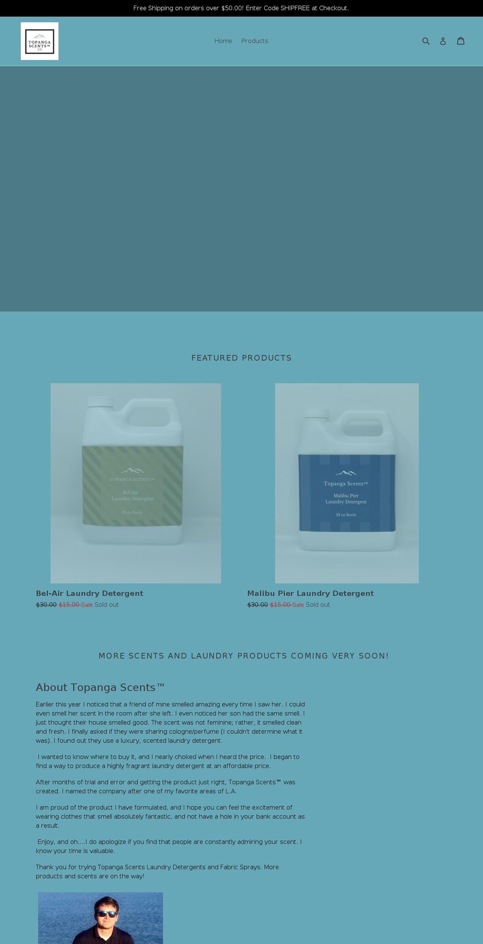 topangascents.com shopify website screenshot