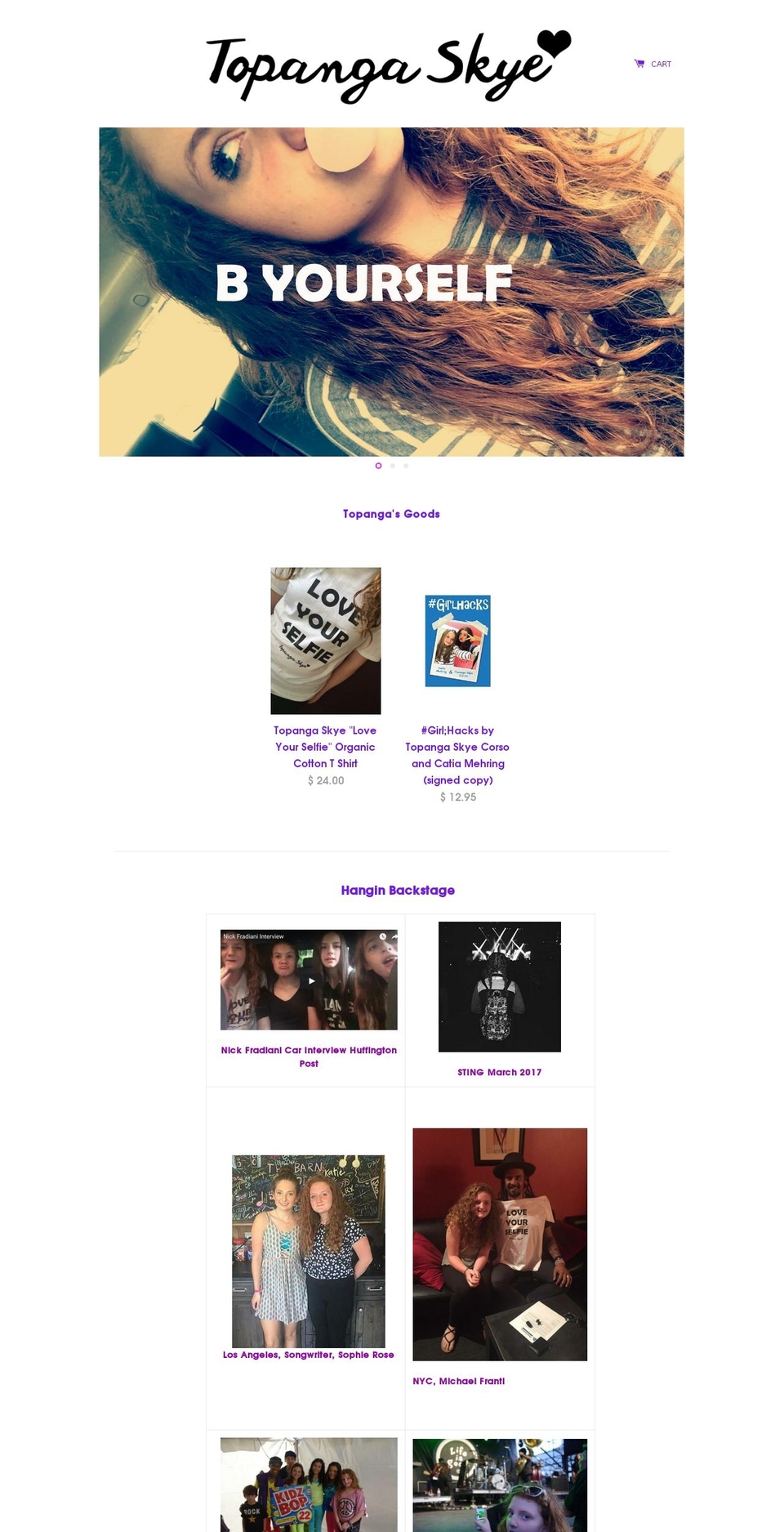 topangaskye.com shopify website screenshot