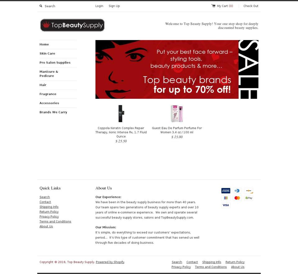 topbeautysupplystore.com — Shopify storefront screenshot