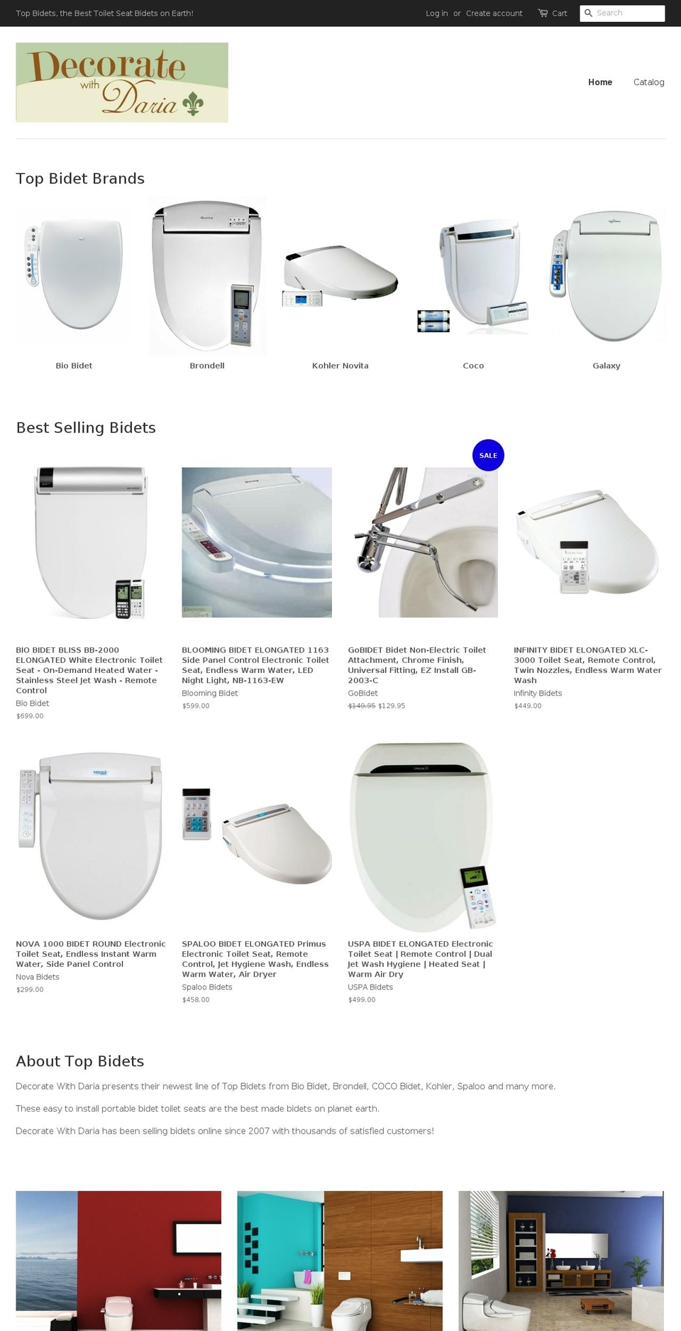 topbidets.com — Shopify storefront screenshot