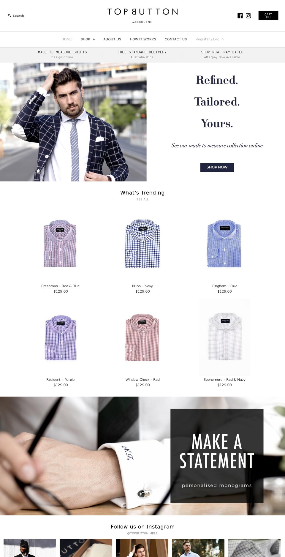 topbutton.com.au shopify website screenshot