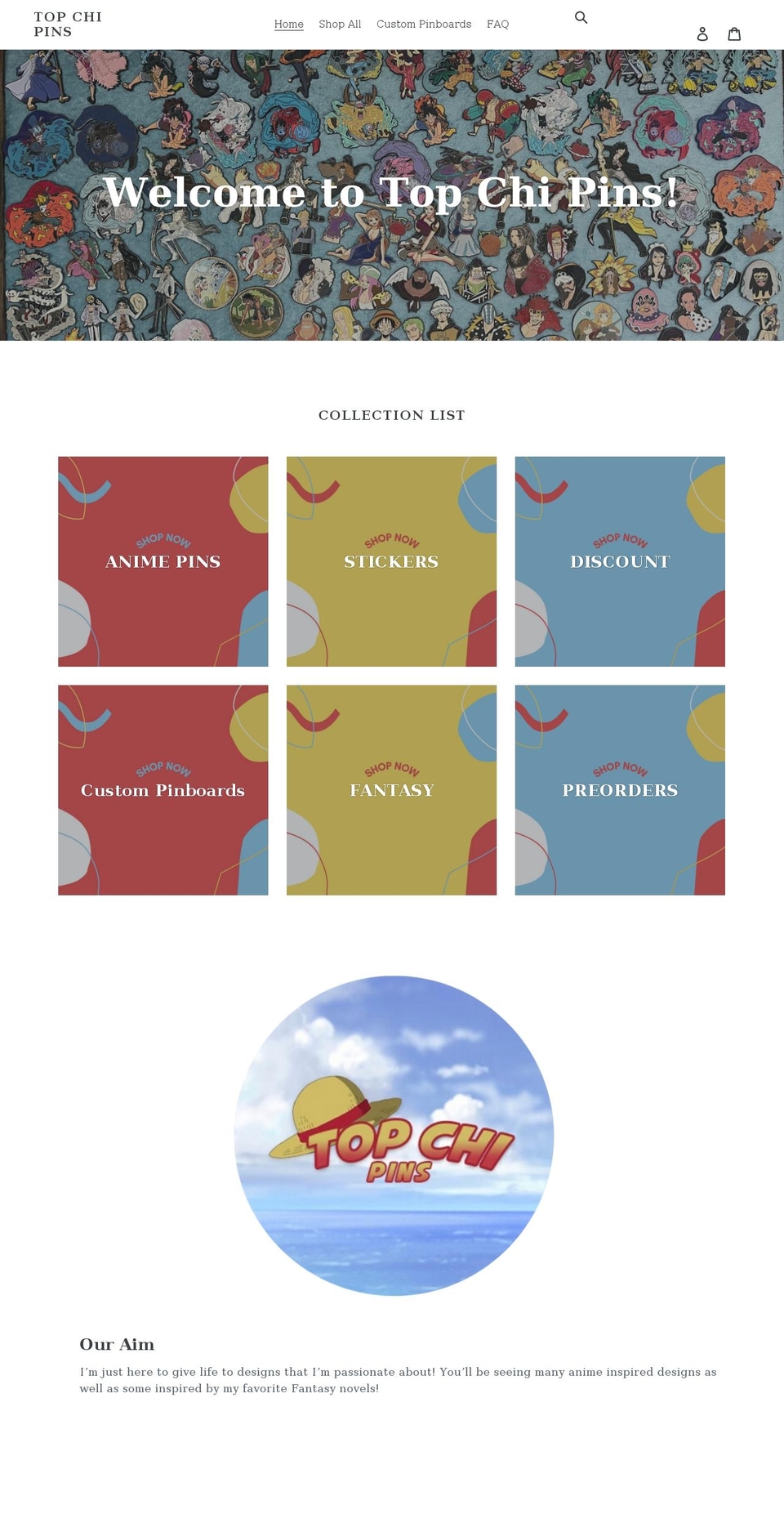 topchipins.com shopify website screenshot