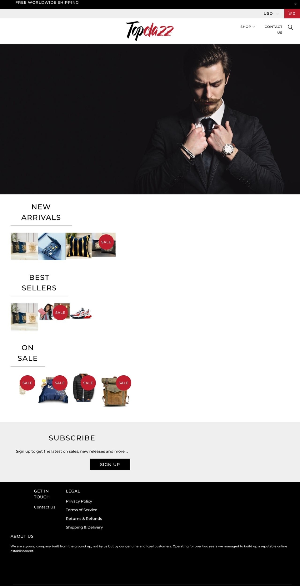 topclazz.com shopify website screenshot