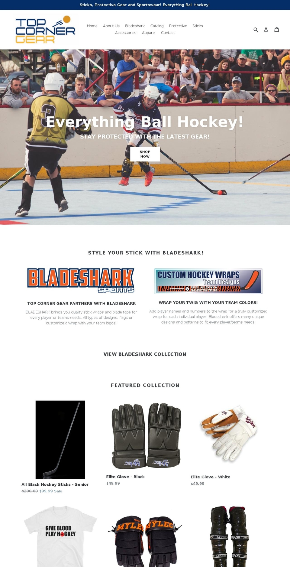 topcornergear.com shopify website screenshot