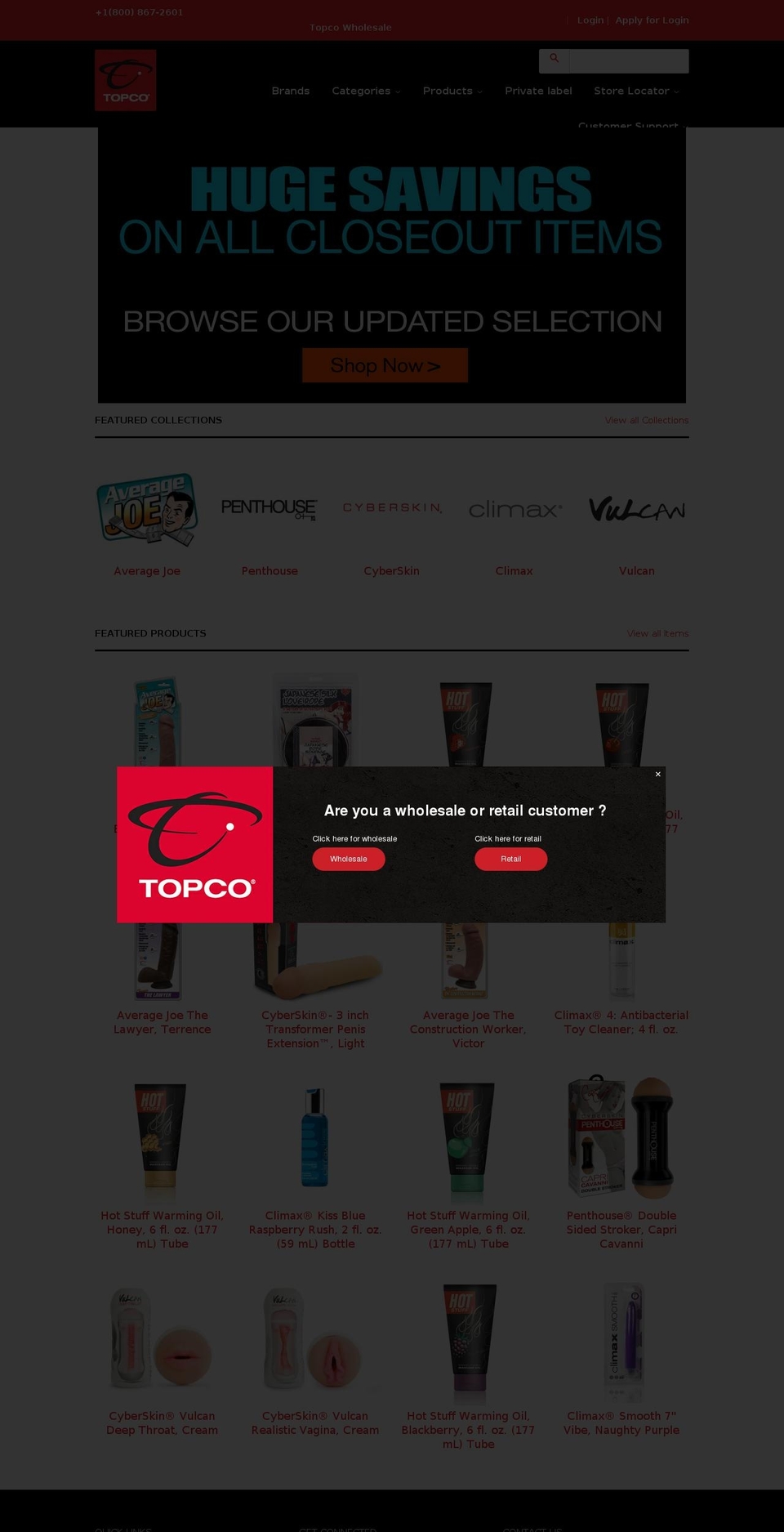 quantity test Shopify theme site example topcosales.com