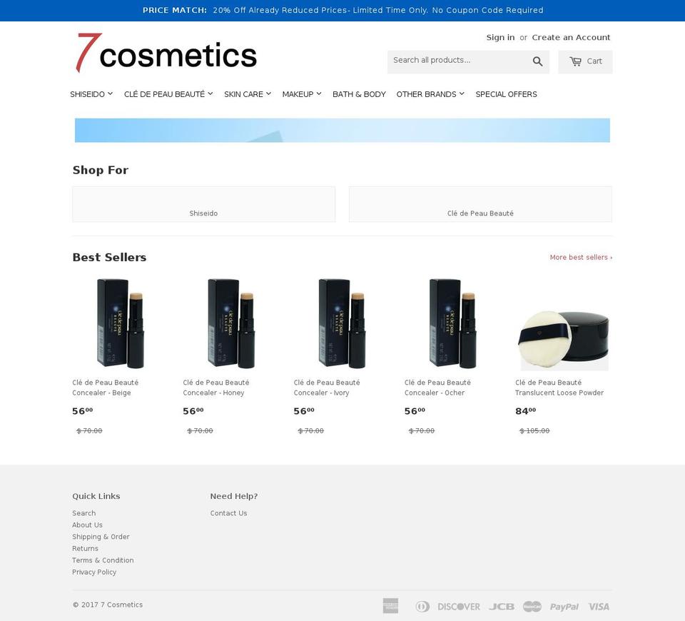 topcosmeticsoutlet.com shopify website screenshot