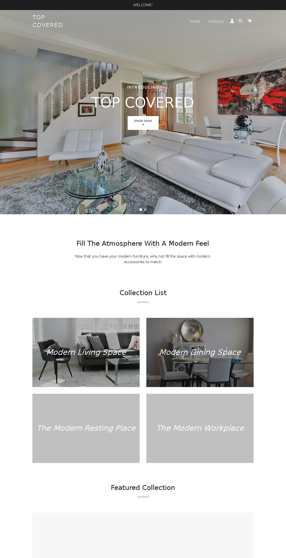topcovered.com — Shopify storefront screenshot