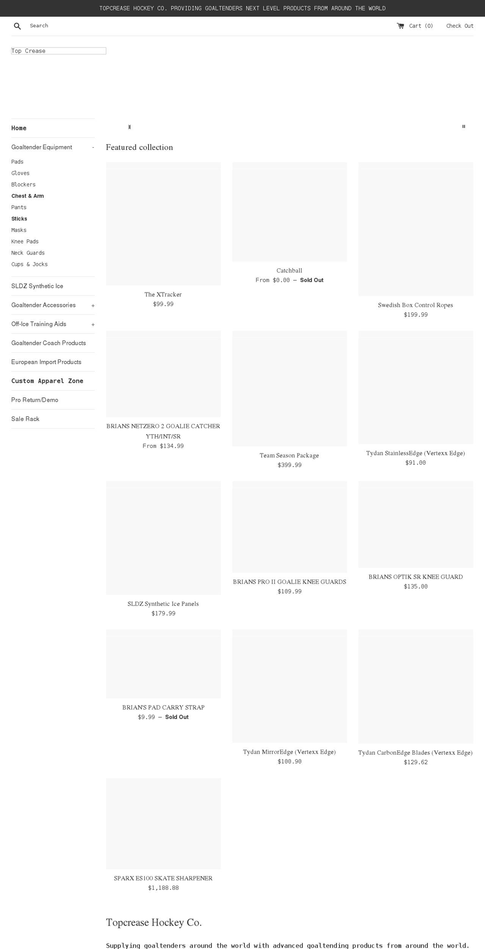 topcrease.com shopify website screenshot