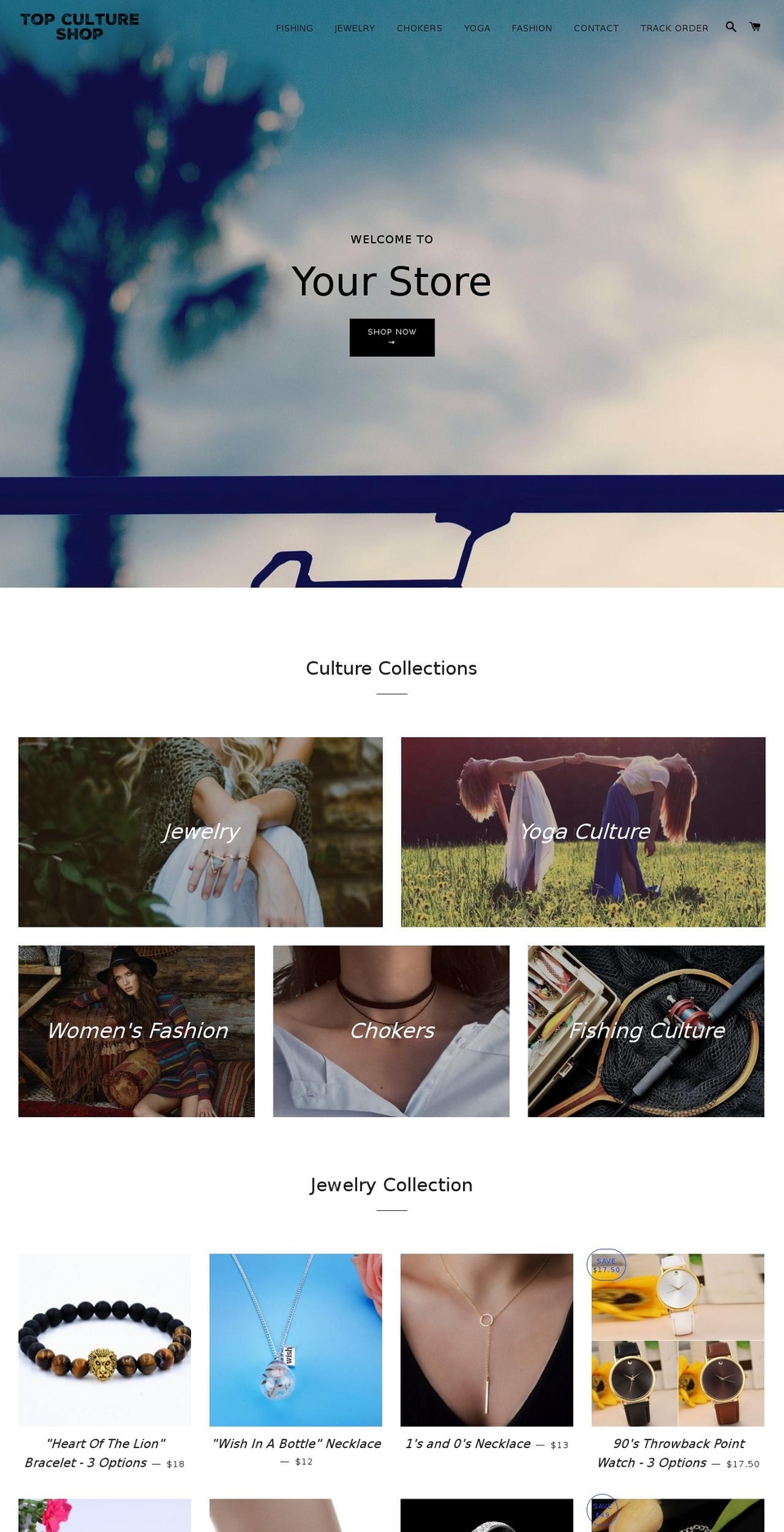 topcultureshop.com — Shopify storefront screenshot