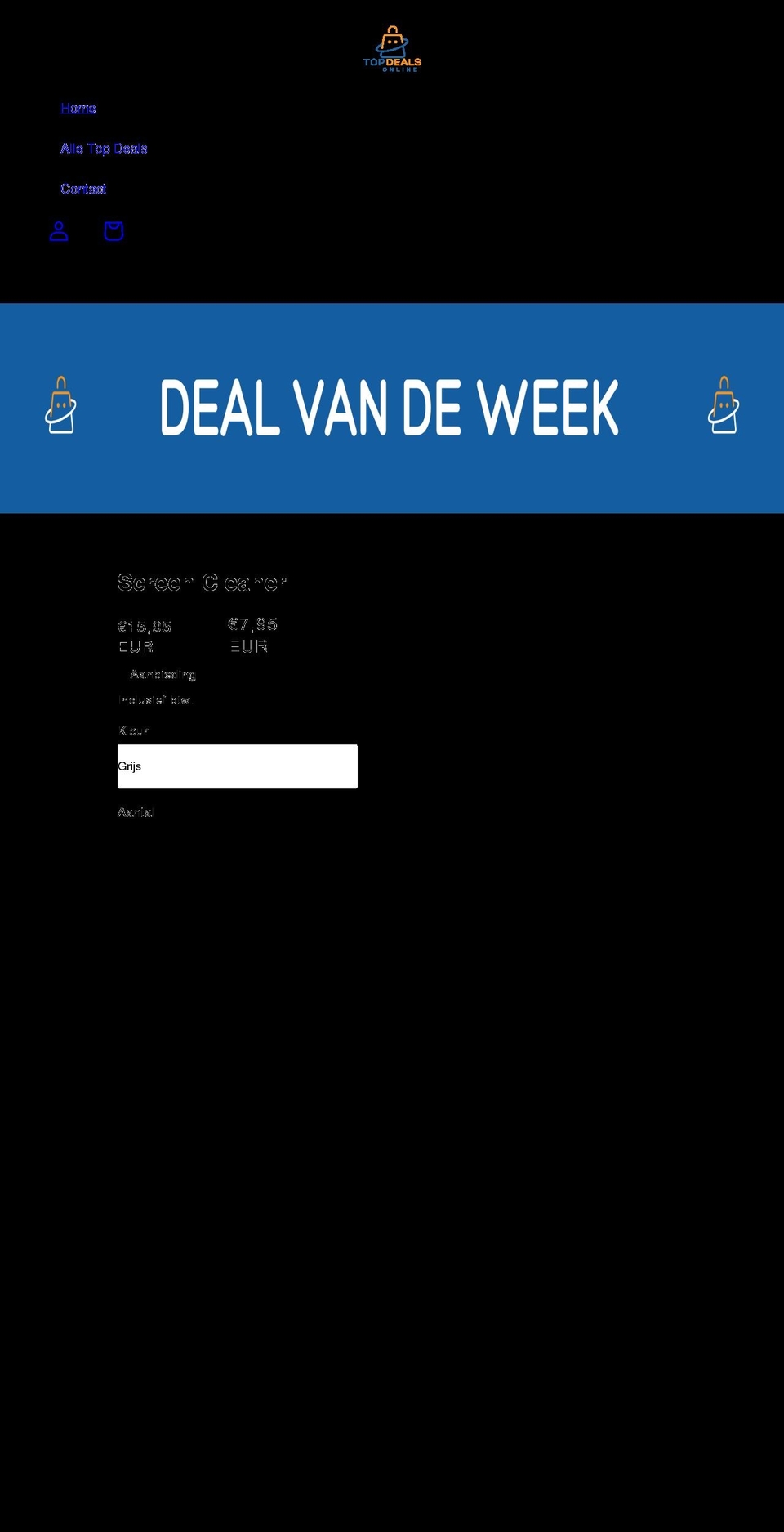 topdealsonline.nl shopify website screenshot