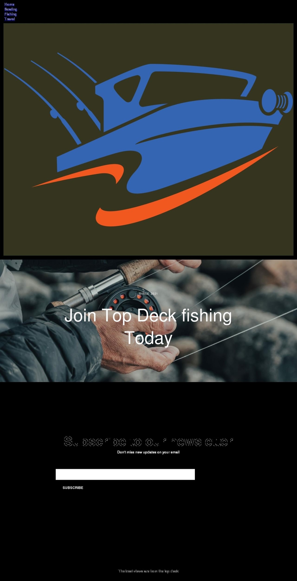 topdeckfishing.com — Shopify storefront screenshot
