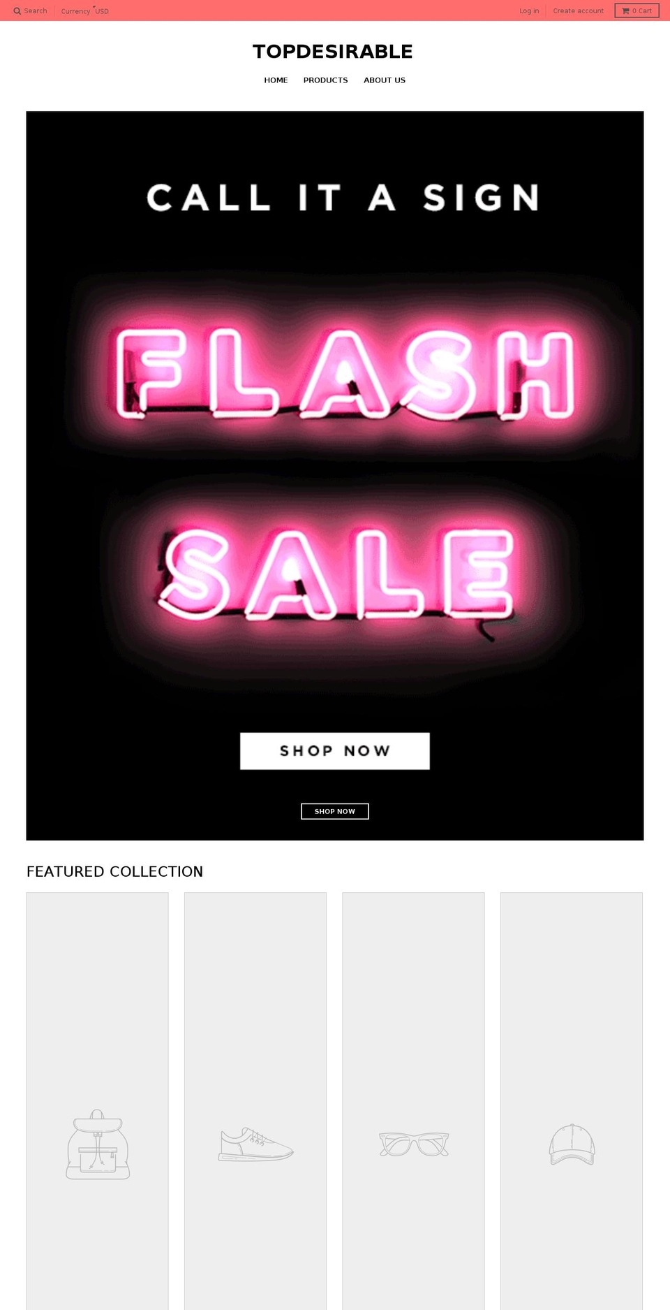 topdesirable.com — Shopify storefront screenshot
