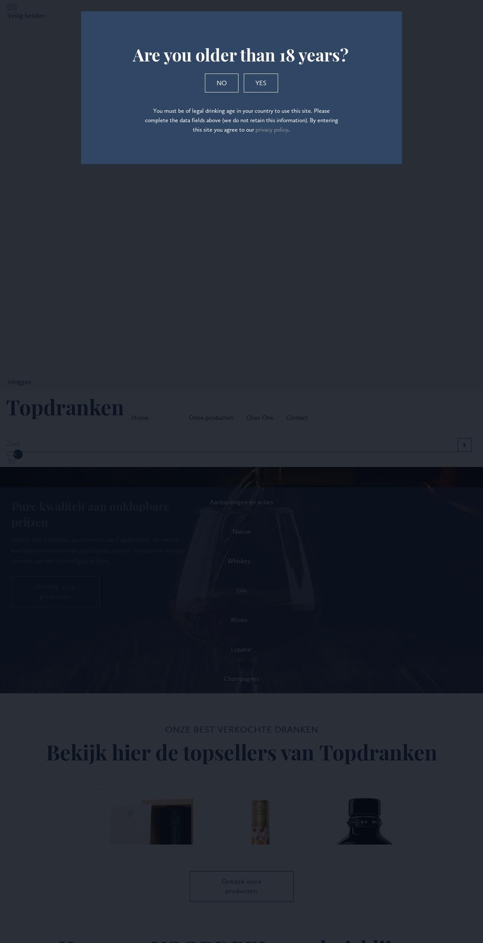 topdranken.shop shopify website screenshot