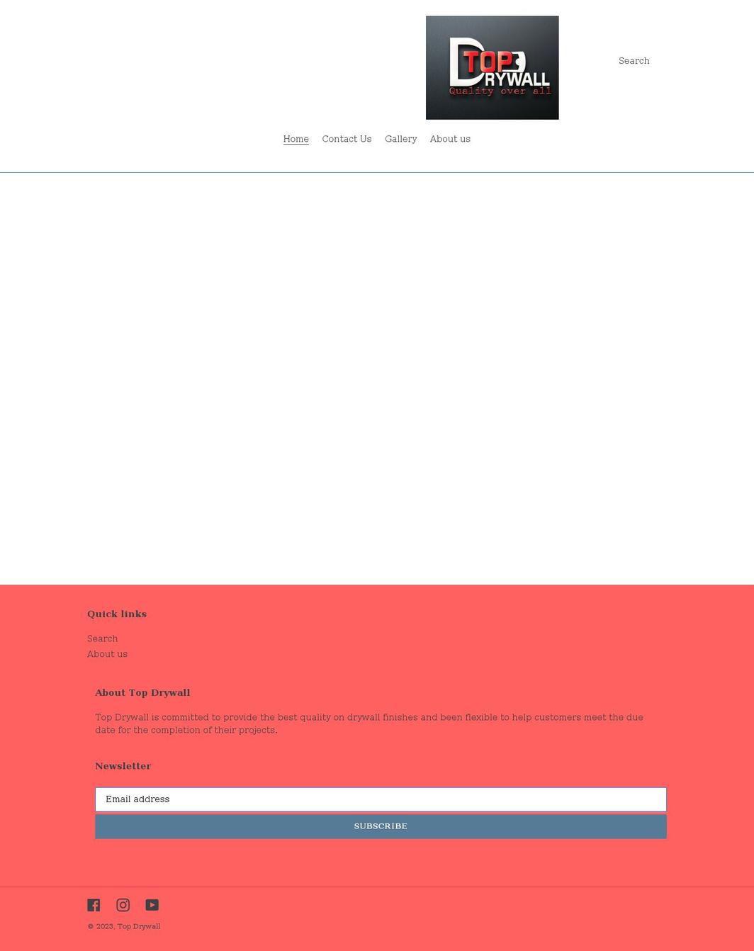 topdrywallwork.com shopify website screenshot