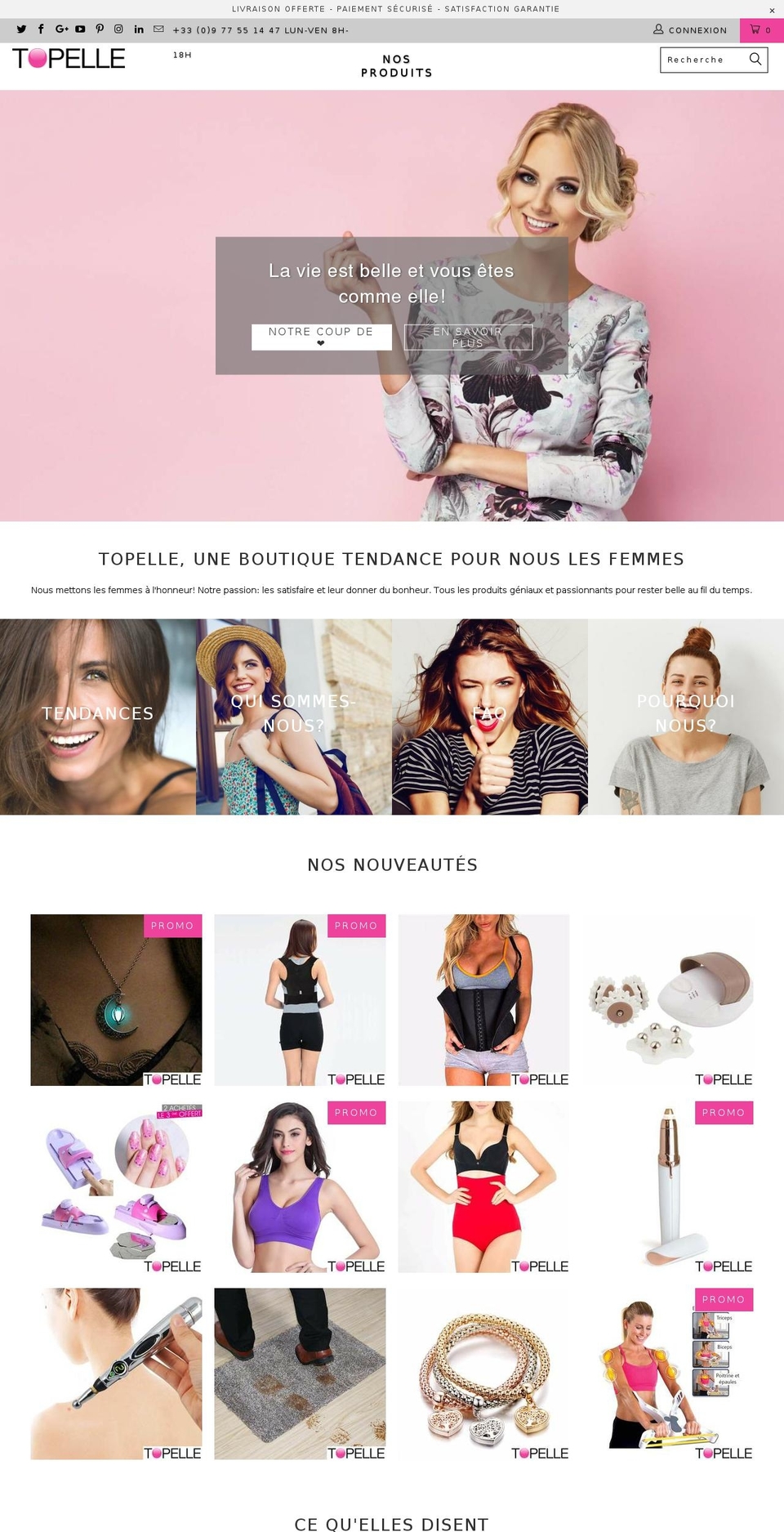 topelle.fr shopify website screenshot