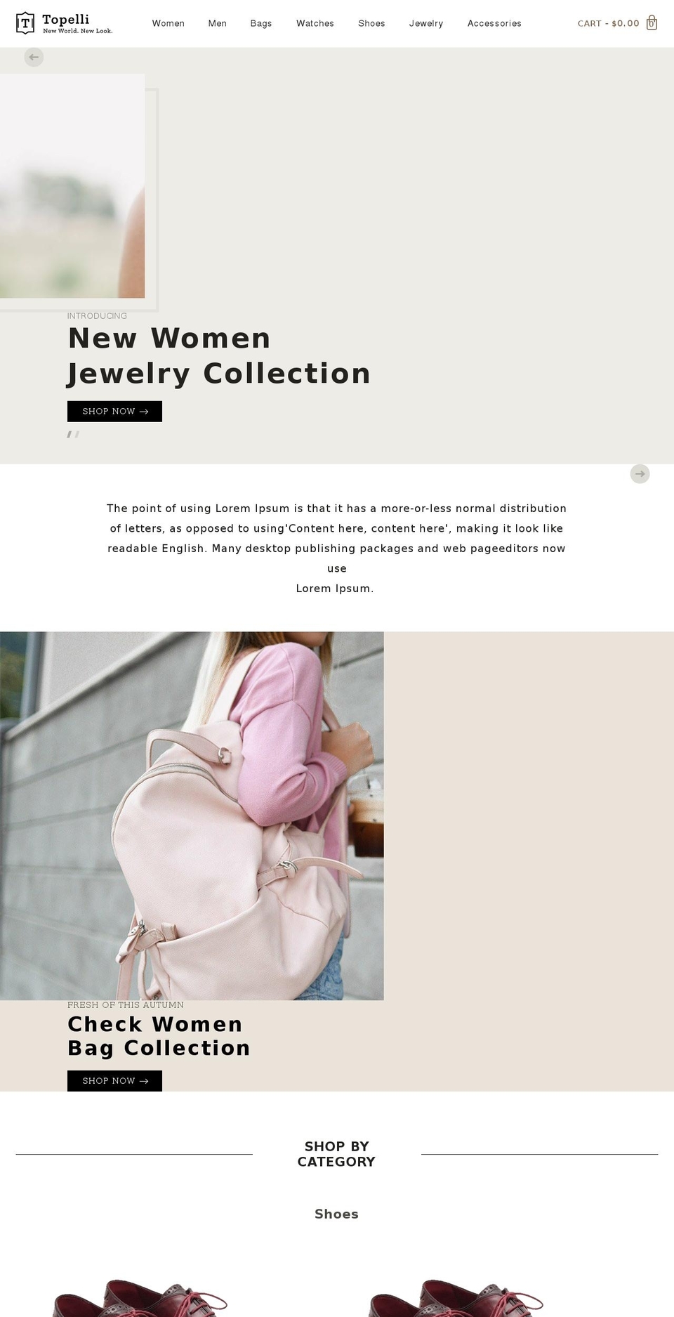 topelli.com — Shopify storefront screenshot