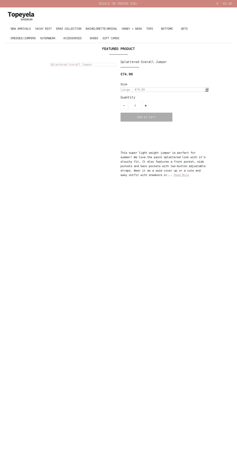 topeyelashserum.com shopify website screenshot