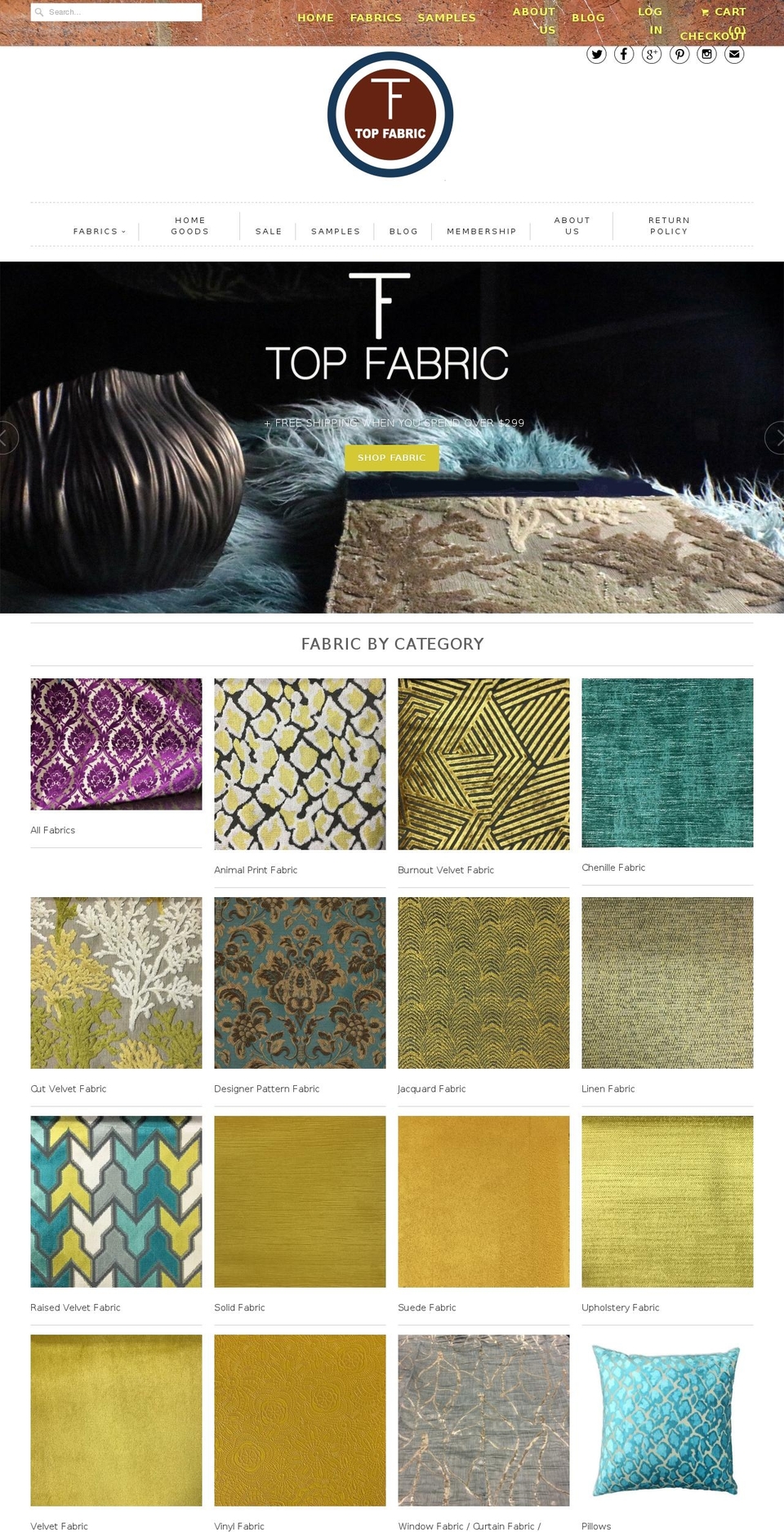 topfabric.com — Shopify storefront screenshot
