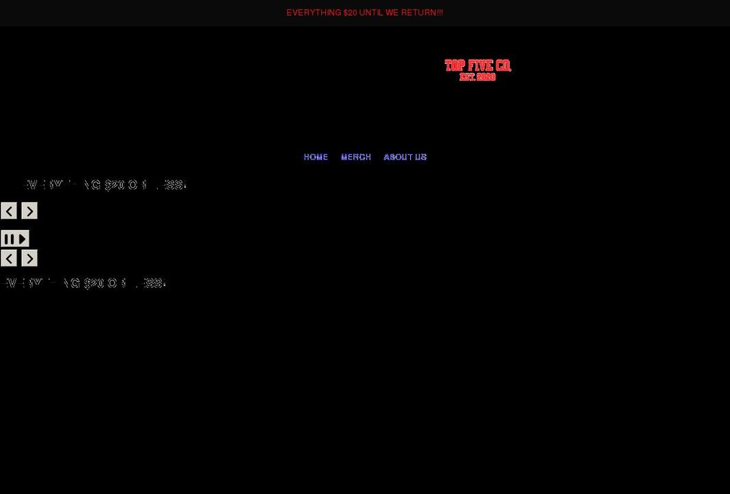 topfivecompany.com shopify website screenshot