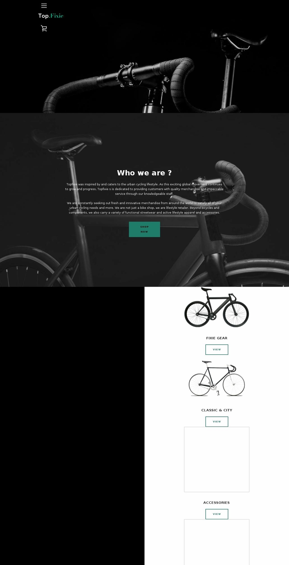 topfixie.com — Shopify storefront screenshot
