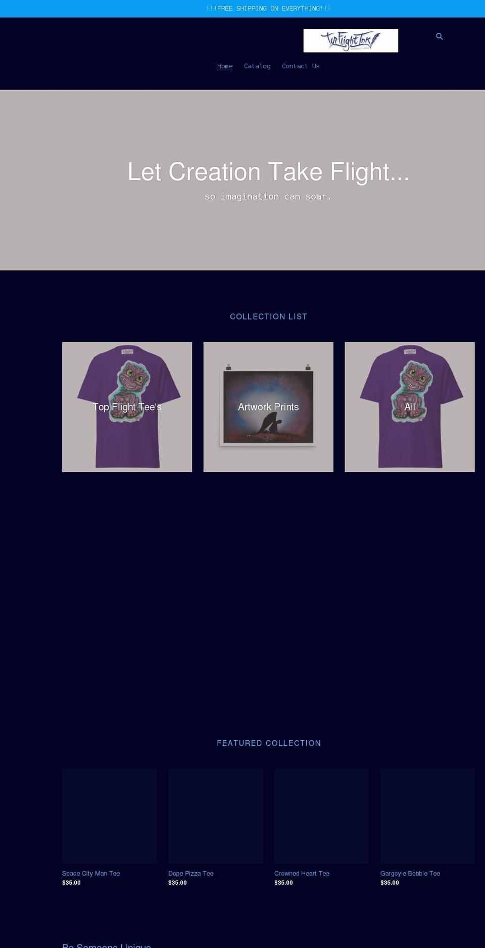topflightink.com shopify website screenshot