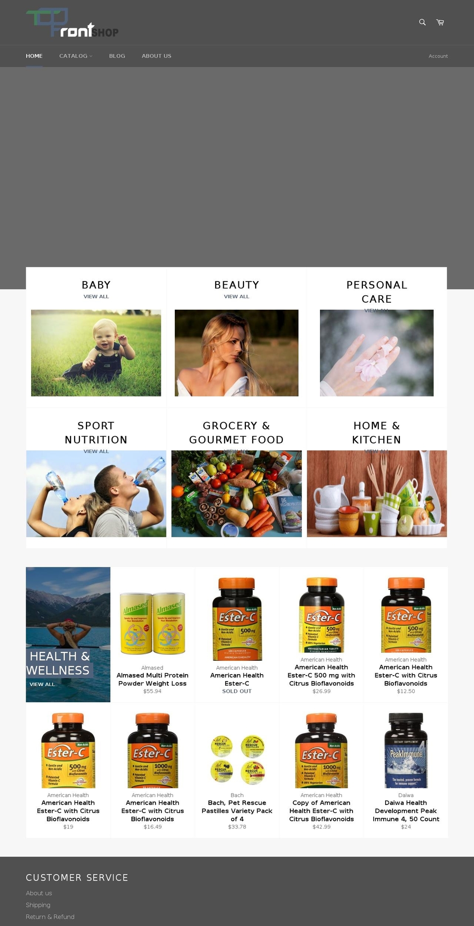 topfrontshop.com — Shopify storefront screenshot