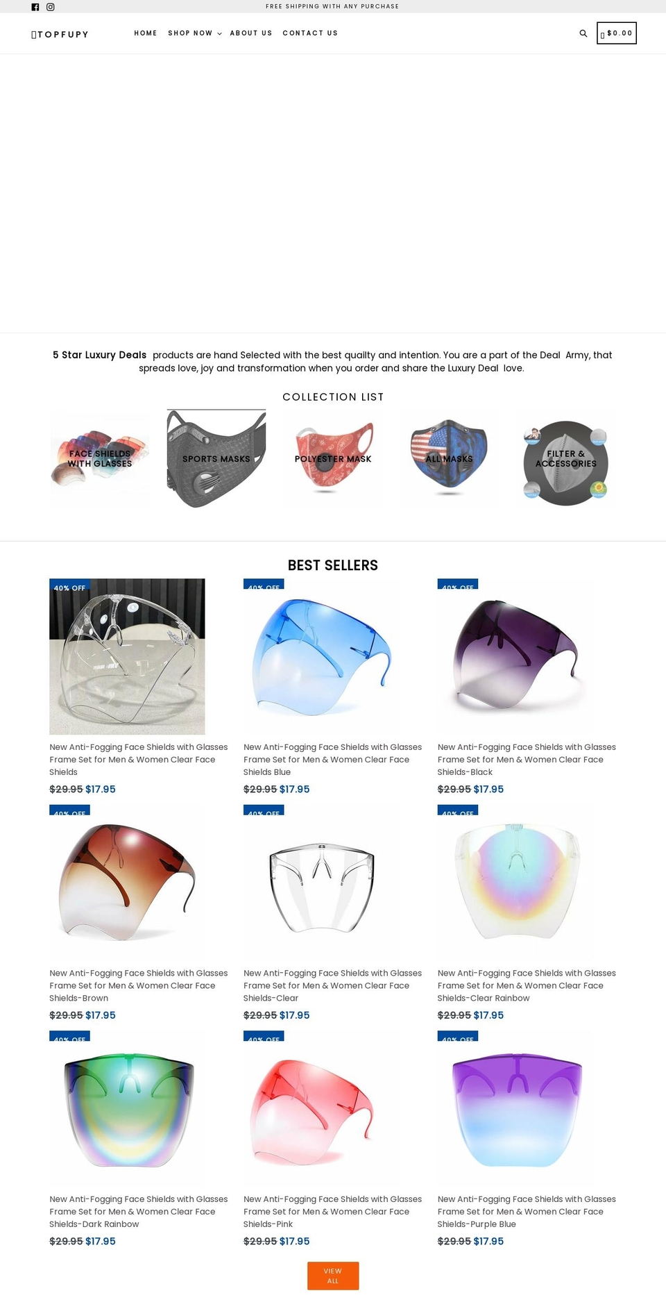 topfupy.com shopify website screenshot