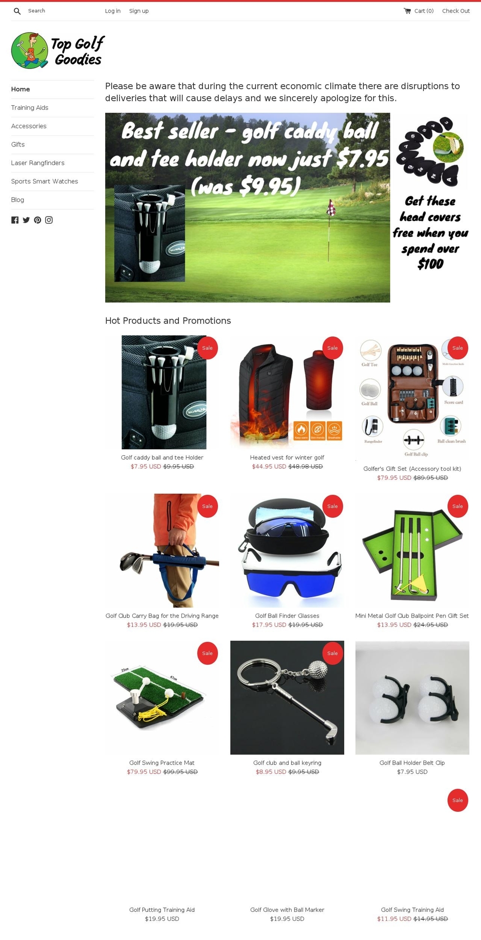 topgolfgoodies.com — Shopify storefront screenshot