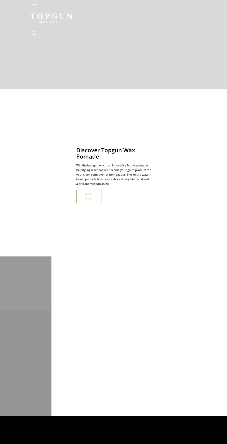 topgunmencare.com shopify website screenshot