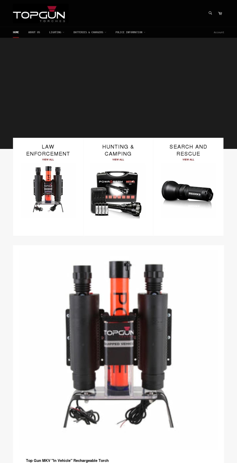 topguntorches.com.au shopify website screenshot