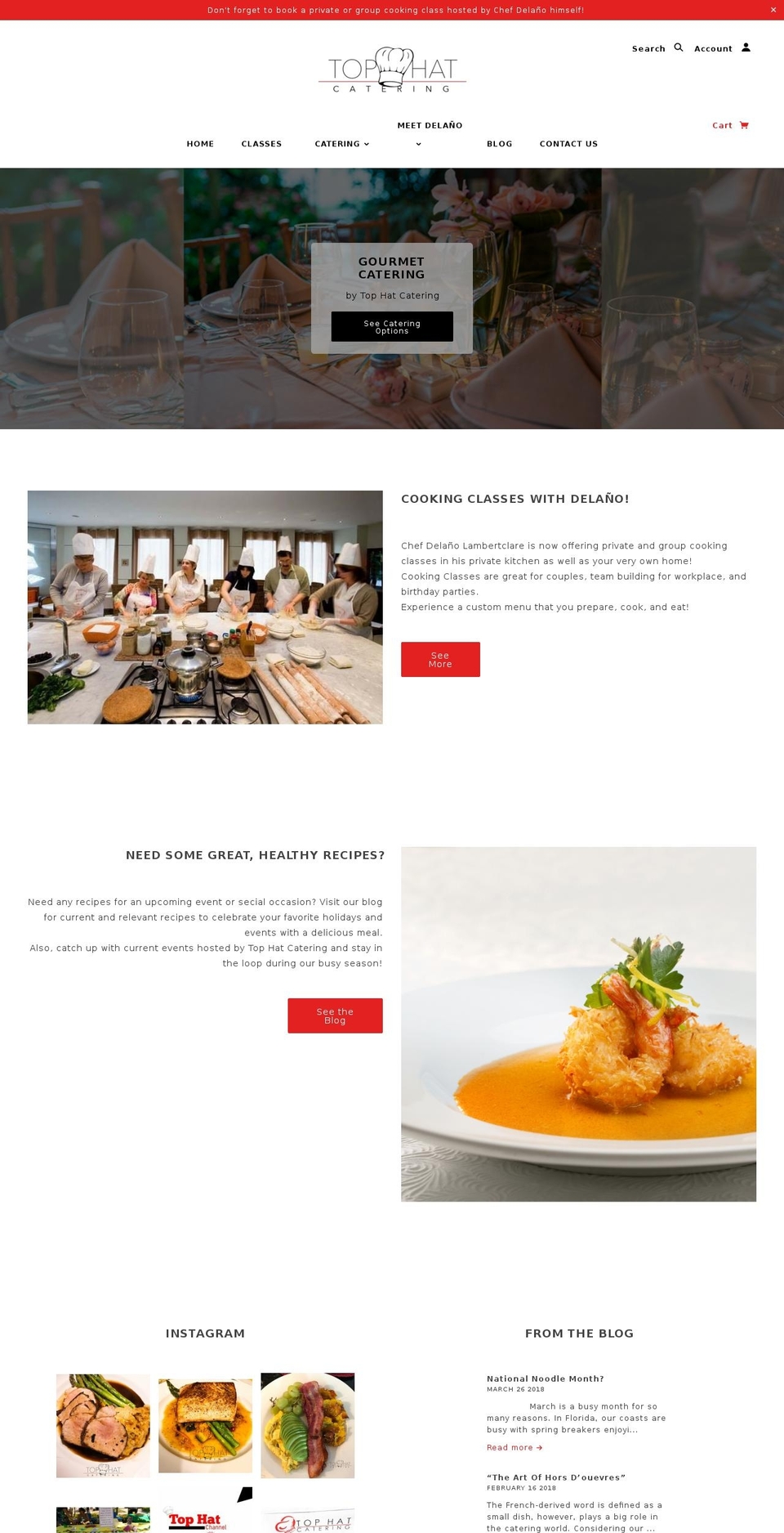 Updated Website Shopify theme site example tophatcatering.org