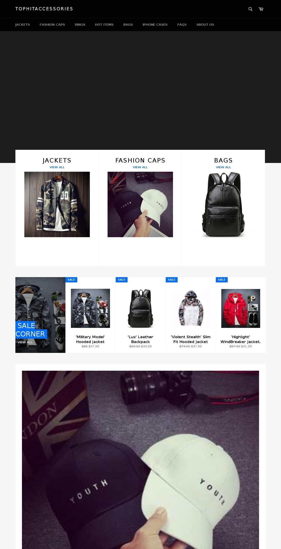 tophitaccessories.com — Shopify storefront screenshot