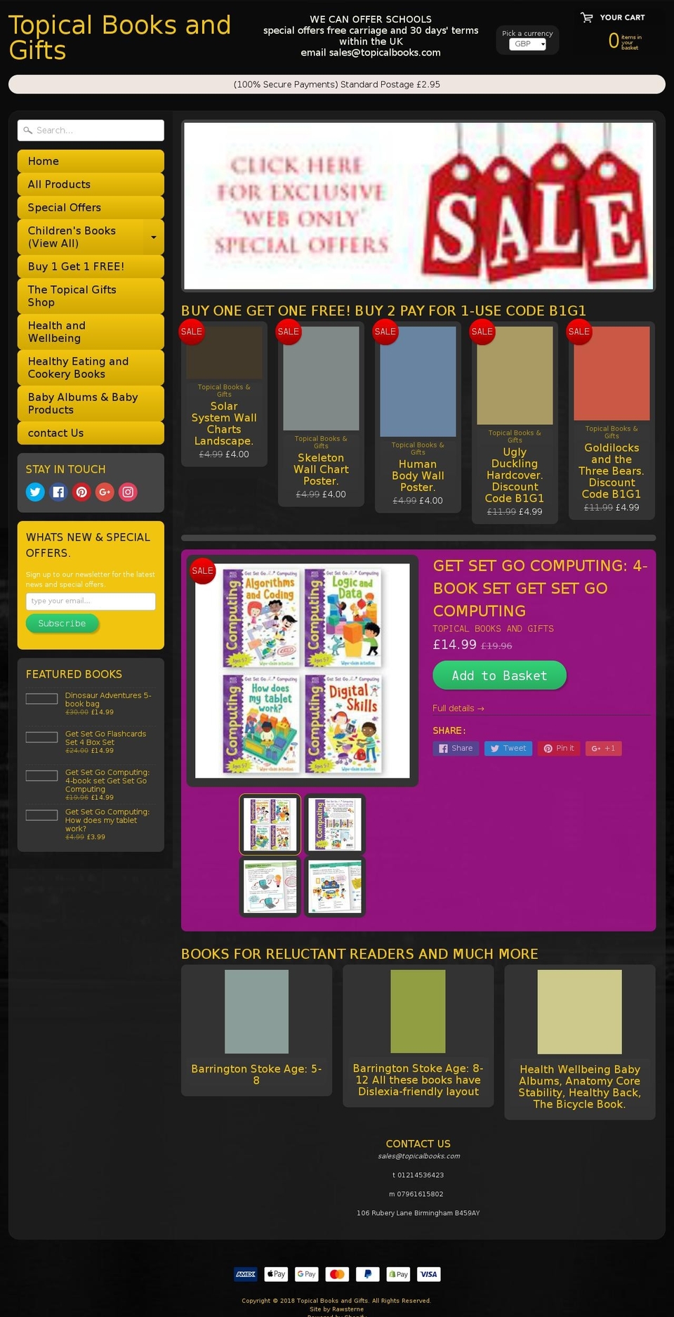 topicalbooksandgifts.com shopify website screenshot