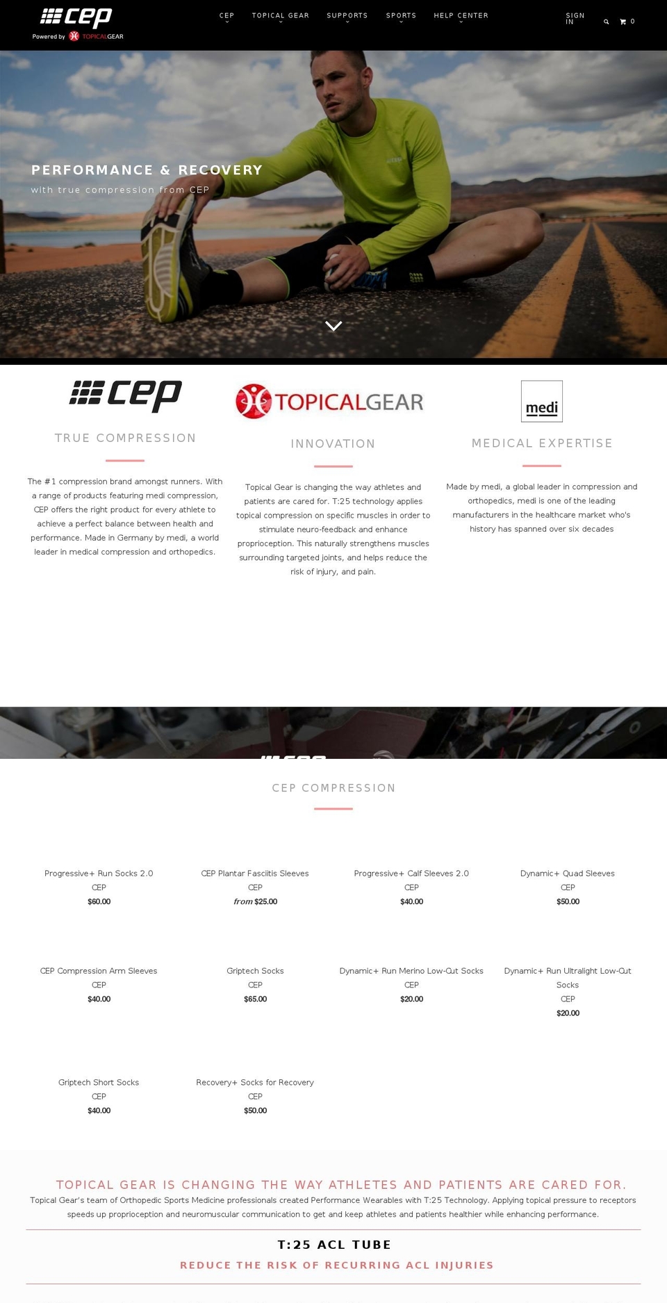 topicalgear.com shopify website screenshot