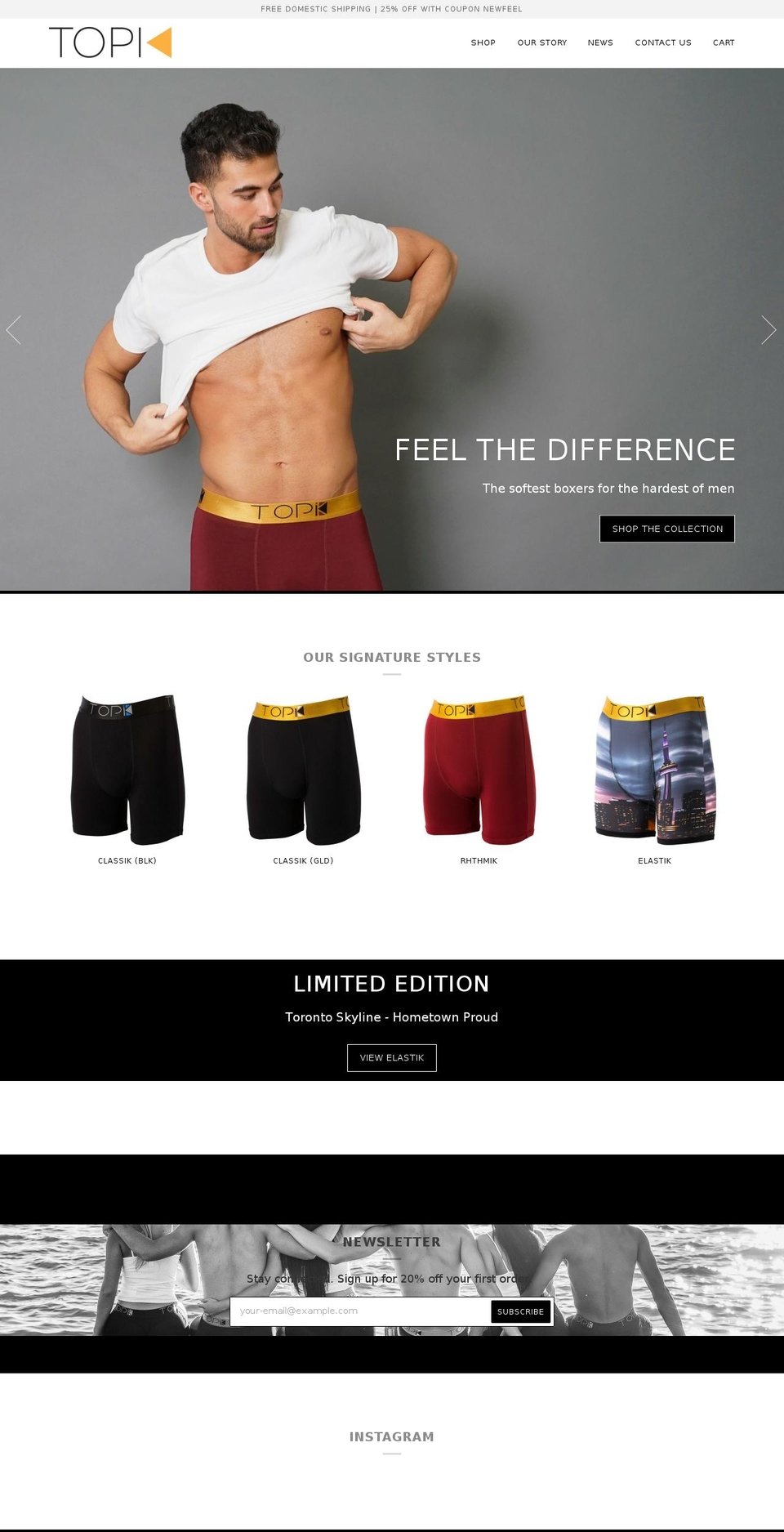 topikwear.com shopify website screenshot