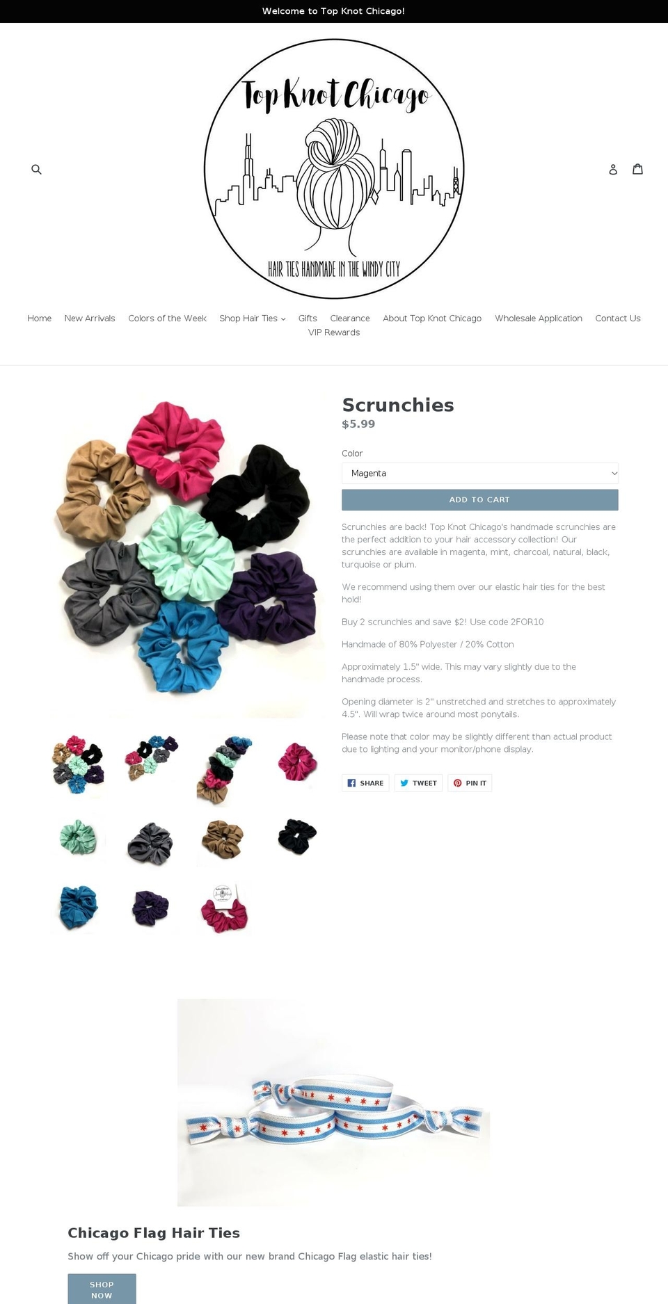 topknotchicago.com shopify website screenshot