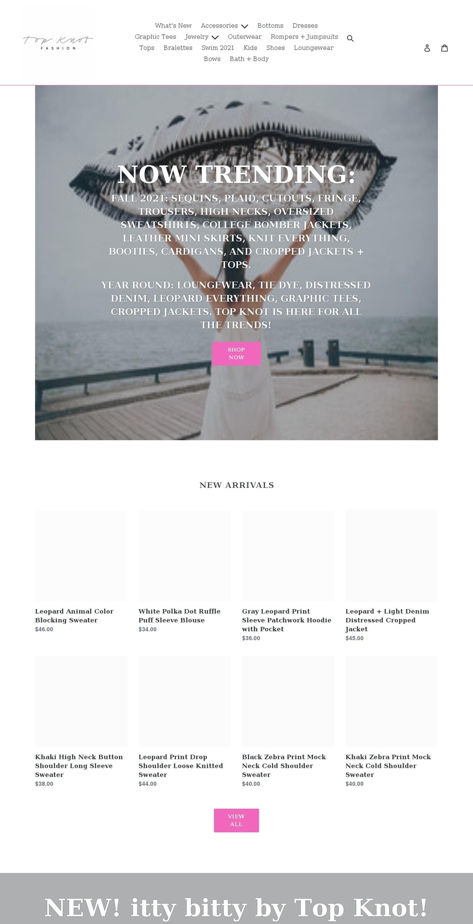 topknotfashion.com shopify website screenshot