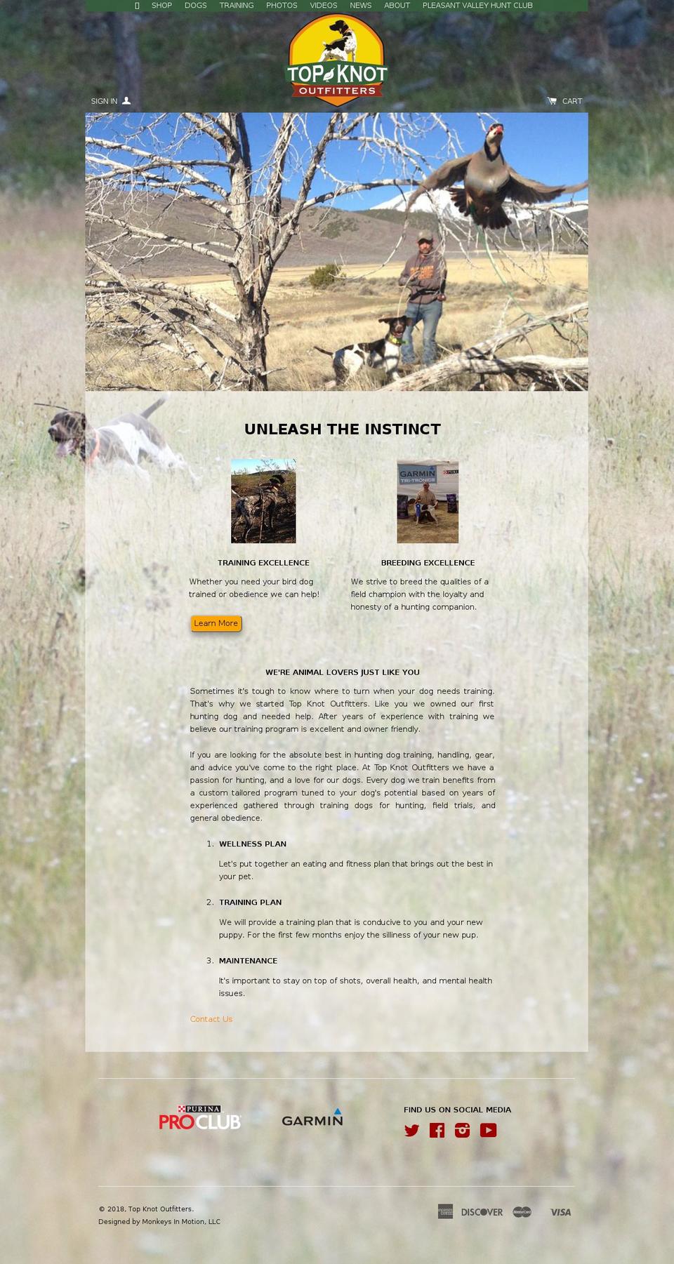 topknotoutfitters.com — Shopify storefront screenshot