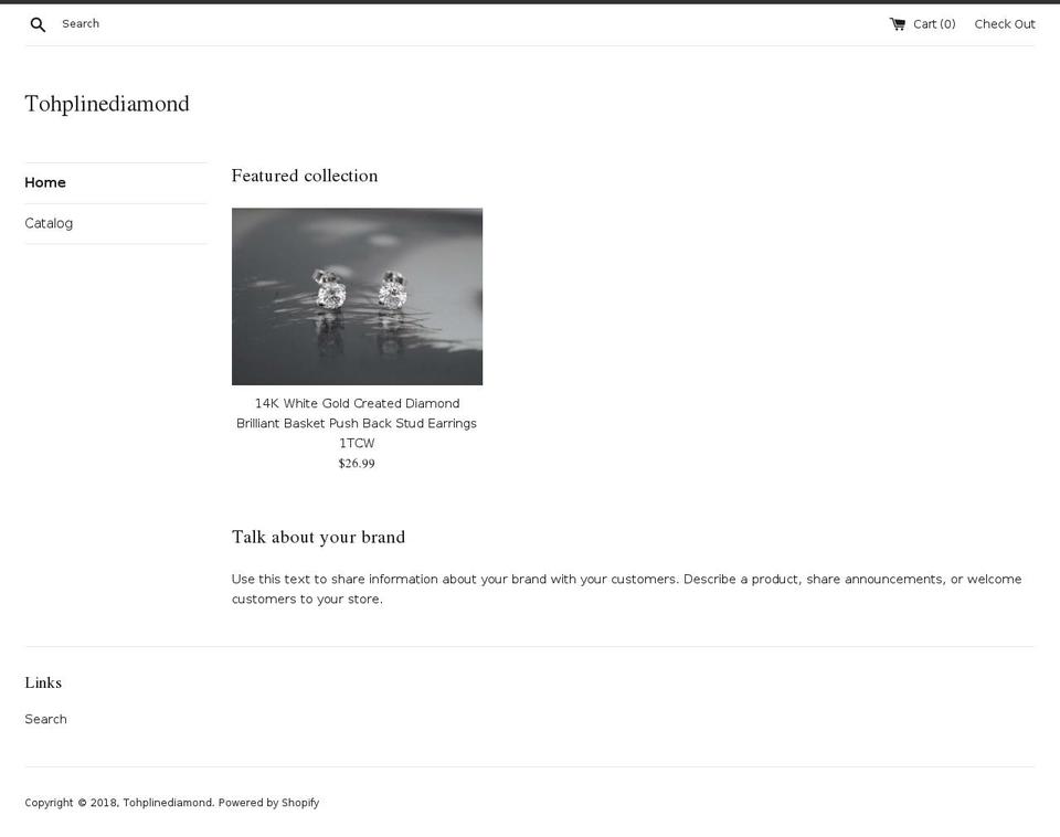 toplinejewelryanddiamond.com — Shopify storefront screenshot
