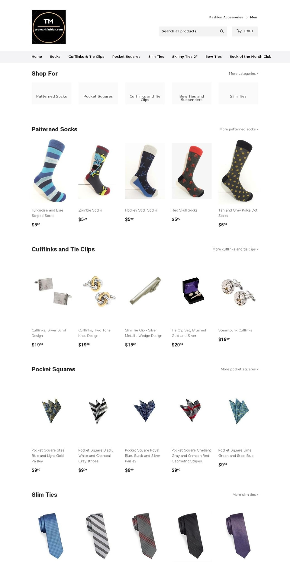 topmarkfashion.com shopify website screenshot