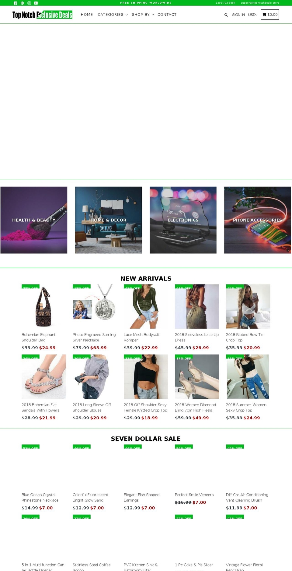 topnotchdeals.store shopify website screenshot