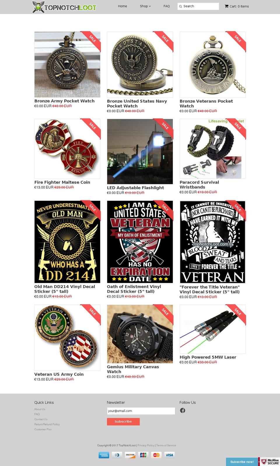 topnotchloot.myshopify.com shopify website screenshot