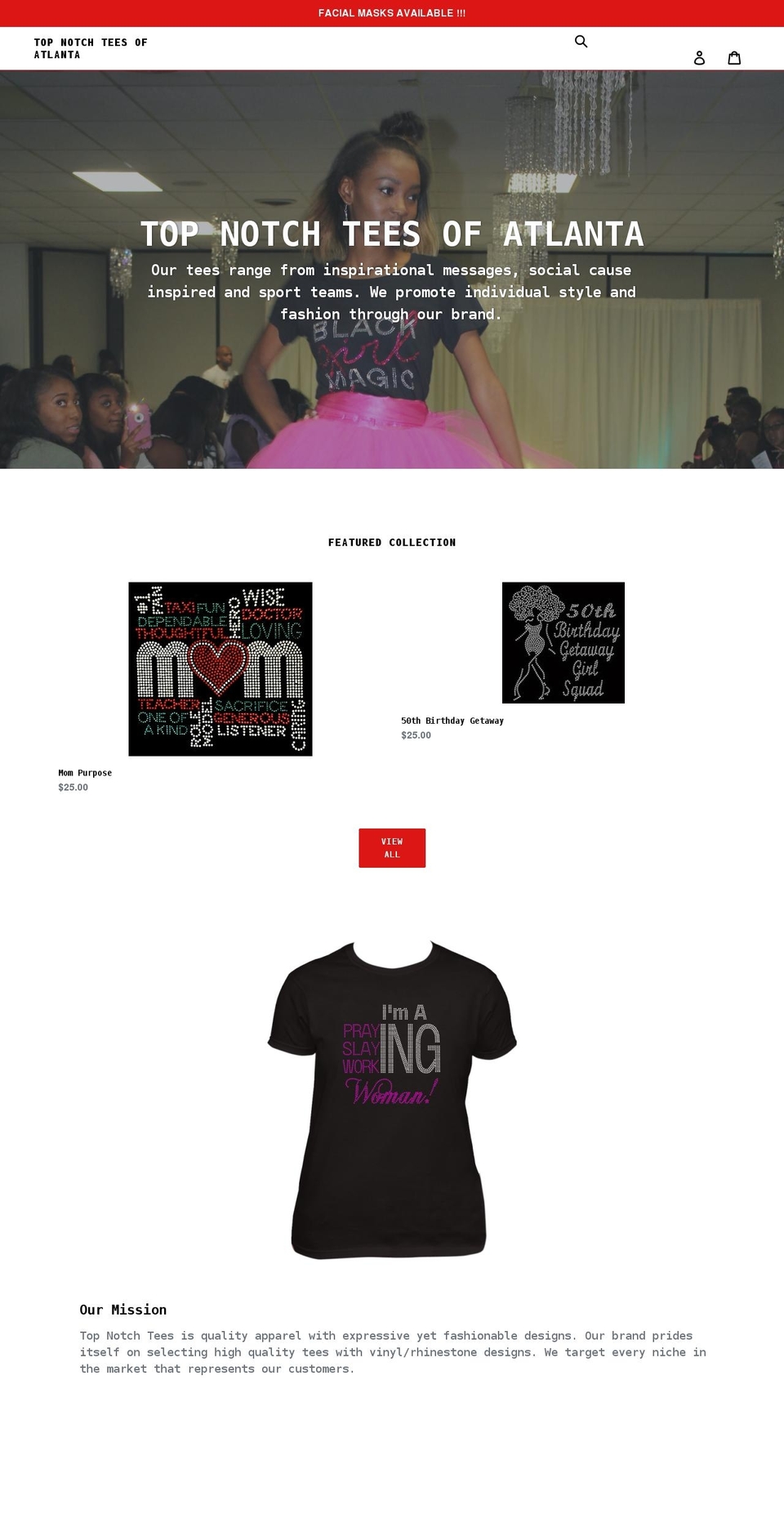 topnotchteesatl.com shopify website screenshot